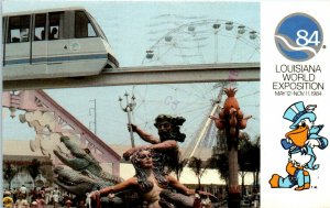 1984 Louisiana World Exposition New Orleans Louisiana Monorail Postcard