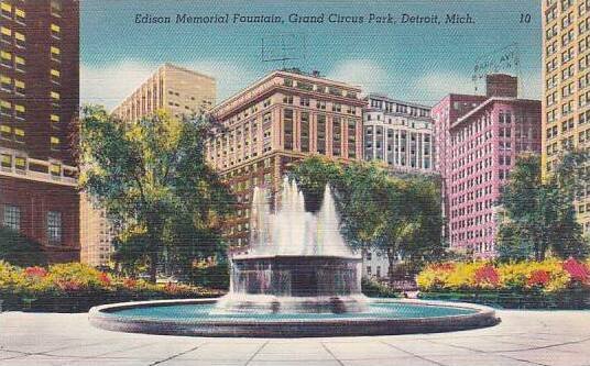 Michigan Detroit Edison Memorial Fountain Grand Circus Park