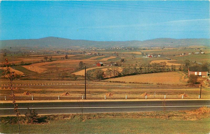 Middletown Valley Maryland MD aerial view U S Route 40 farm land Postcard