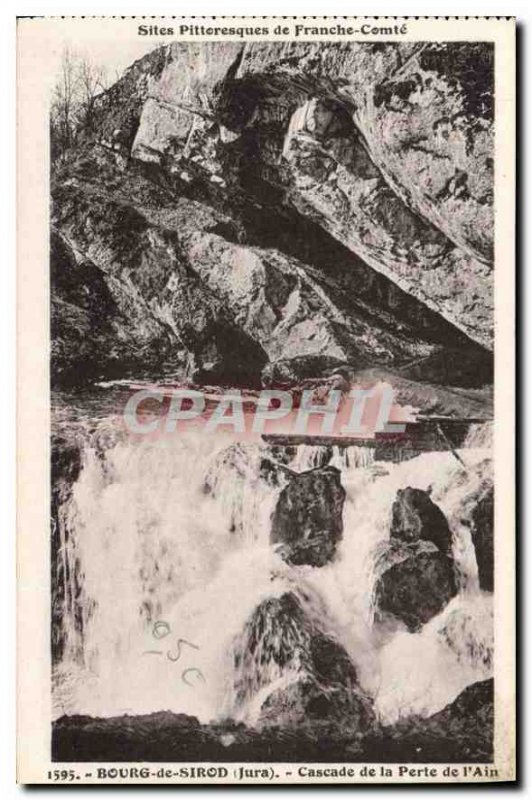 Old Postcard Bourg Sirod Cascade Loss of Ain