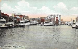 Providence Rhode Island~Water Front~Ships Docked~c1910 Postcard