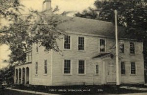 Public Library - Springvale, Maine ME  