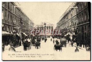 Old Postcard Paris The King and Queen D Italy Decoration of the Royal street