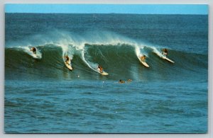 Surfers in Hawaii   Postcard