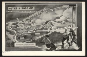 Germany 1936 Berlin Garmisch Olympics Bobsled Map UNUSED G106318