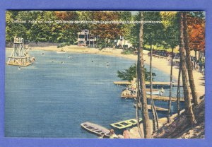 Webster, Mass/MA Postcard, Lake Chargoggagoggmanchauggagoggchaubunagungamaugg