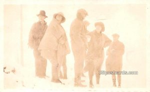 Group of Men in Winter - Berry Mountain, Washington WA  