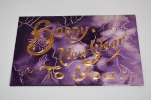 Happy New Year to You Postcard Postkarte Made in Saxony
