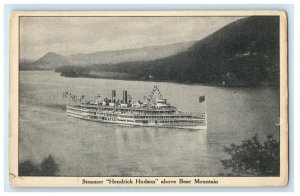 c1910s Steamer Hendrick Hudson Above Bear Mountains Unposted Antique Postcard