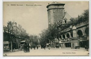 Boulevard d'Estourmel Rodez France 1910s postcard