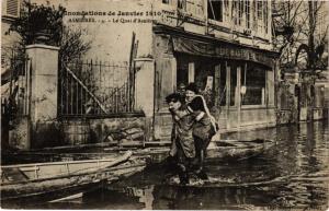 CPA ASNIERES Inondation 1910-Le Quai d'Asnieres (413538)