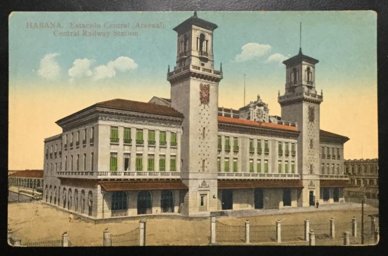 Postcard Unused Central Railway Station No 101 Havana Cuba No 24 LB