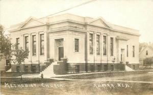 Aurora Nebraska C-1910 Methodist Church RPPC Photo Postcard 12207