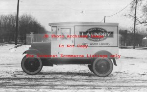 ID, Payette, Idaho, RPPC, Johnston Bros Payette Steam Laundry Panel Truck