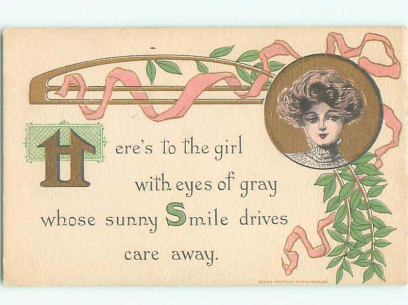 Divided-Back PRETTY WOMAN Risque Interest Postcard AA7867