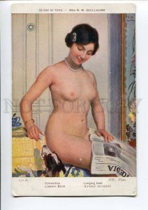 263628 GUILLAUME Actress NUDE & Jack Russell TERRIER old SALON