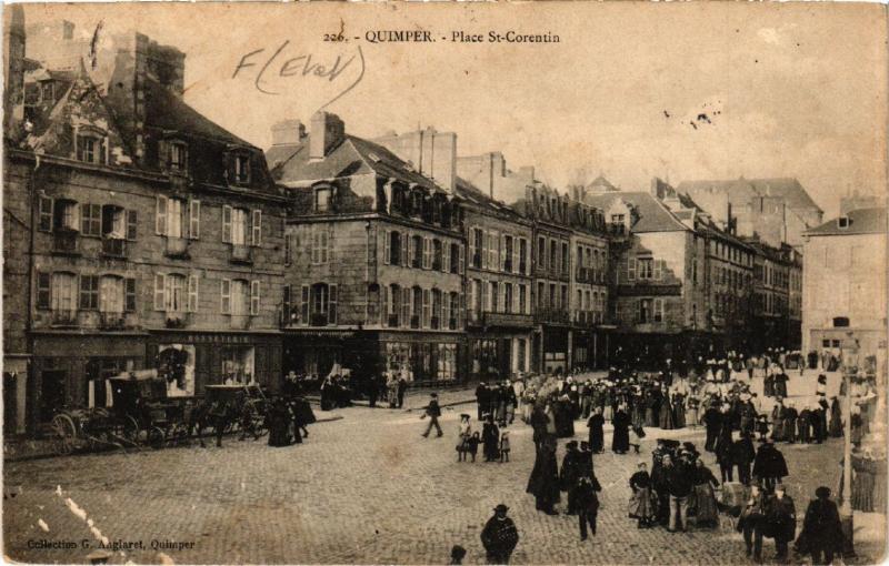 CPA QUIMPER - Place St-Corentin (457551)