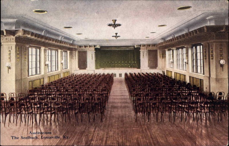 LOUISVILLE KY The Seelbach Auditorium c1910 Postcard