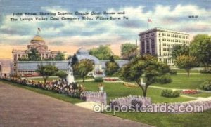 Wilkes-Barre, PA USA Real Photo, Palm House, Luzerne County Court House Unused 