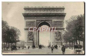 Old Postcard Paris Arc De Triomphe