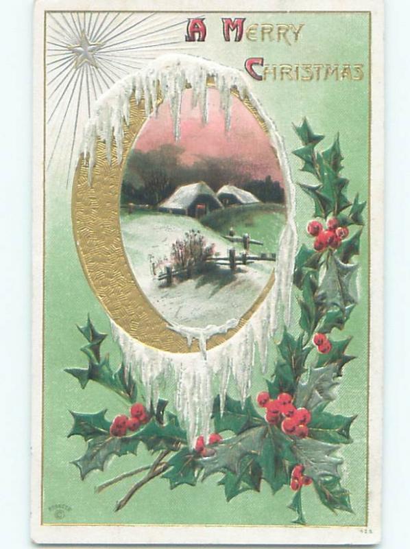 Divided-Back CHRISTMAS SCENE Great Postcard W9470