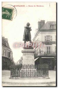 Old Postcard Montargis Statue Mirabeau