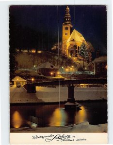 Postcard Müllner-Kirche, Winterzauber in Salzburg, Austria