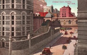 Vintage Postcard 1910s Criminal Courts Trial Rooms City Prison Bldg. New York NY