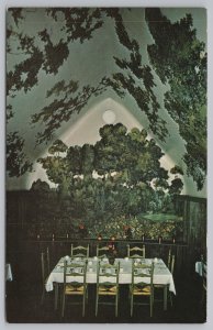 State View~Garden Room Red Geranium Restaurant New Harmony IN~Vintage Postcard