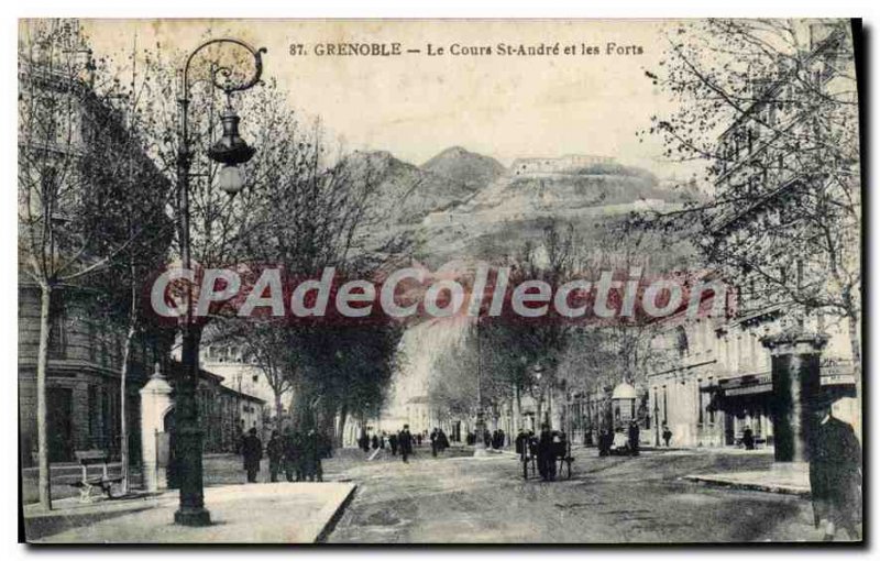 Postcard Grenoble Old Course and St Andre Les Forts