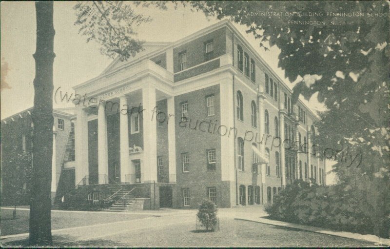 Pennington, New Jersey - School Administration Building - Mercer Co, NJ Postcard 