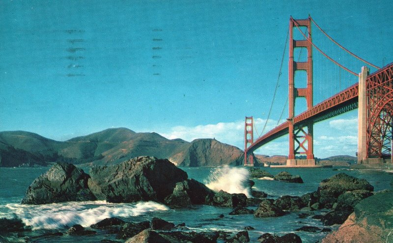 Vintage Postcard 1963 Golden Gate Bridge Largest Single Span San Francisco Calif 