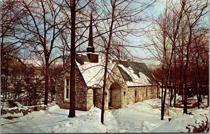 Vtg 1960s Beck Chapel Church Indiana University Bloomington IN Chrome Postcard