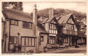 ROTTINGDEAN SUSSEX UK TUDOR COTTAGES PHOTO POSTCARD 1950s