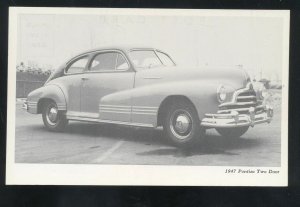 1947 PONTIAC TWO DOOR VINTAGE CAR DEALER ADVERTISING POSTCARD