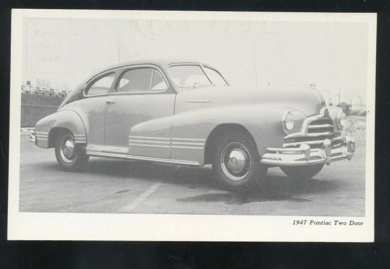 1947 PONTIAC TWO DOOR VINTAGE CAR DEALER ADVERTISING POSTCARD