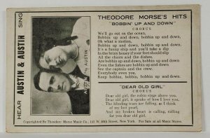 Austin & Austin Theodore Morse's Hits Music Postcard R13