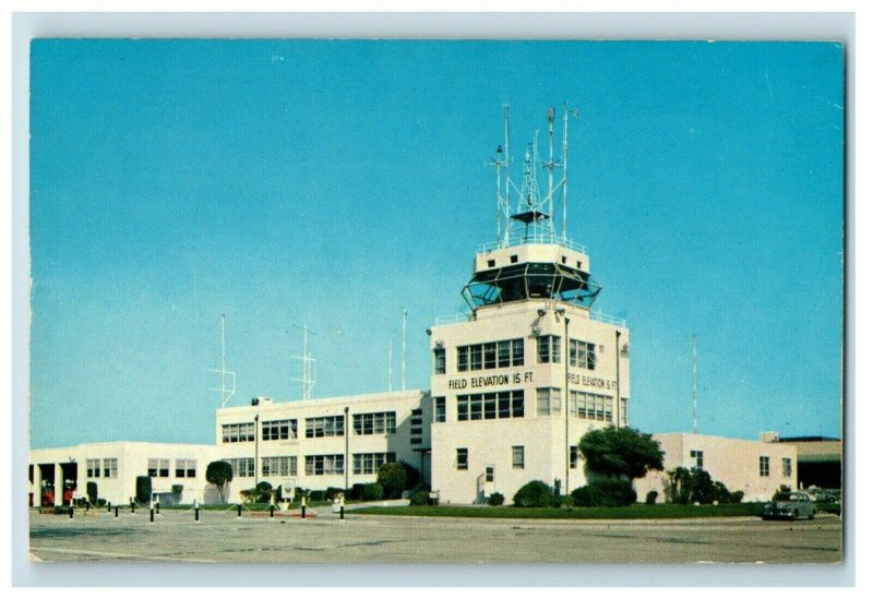 Vintage Naval Air Station Nas Alameda, CA Tower Postcard F49