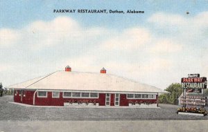 Dothan Alabama Parkway Restaurant Exterior Antique Postcard KK1126