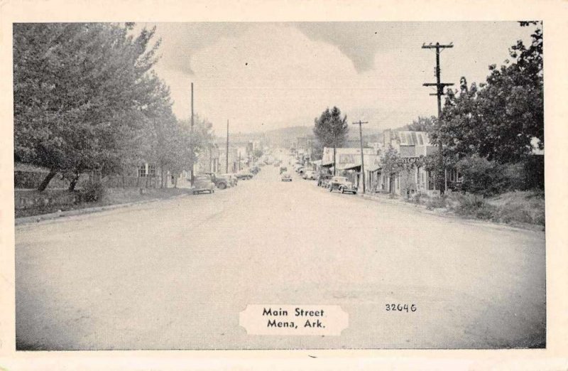 Mena Arkansas Main Street Vintage Postcard AA296