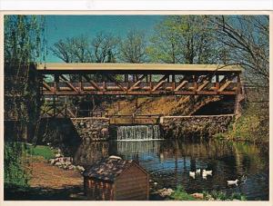 New Hampshire Bedford Covered Bridge & Mill Pond