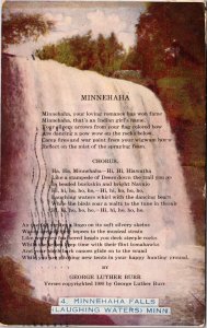 Postcard MN waterfall Minnehaha by George Luther Burr 1909