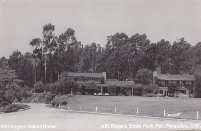 California Pacific Palisades Will Rogers Ranch House Real Photo