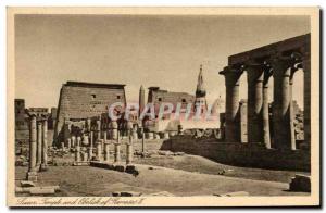 CPA Egypt Egypte Louxor temple and obelisk of Ramses II