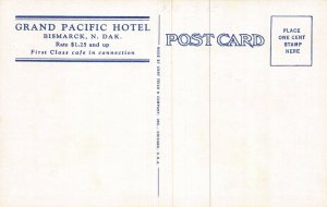 Postcard Grand Pacific Hotel in Bismarck, North Dakota~124739