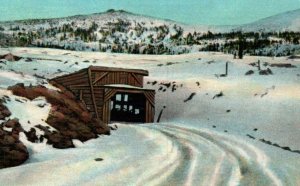 Vintage Postcard - Carlton Tunnel - Glenwood Springs  Leadville Colorado-Winter