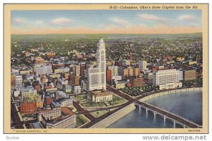 Bird's eye view of State Capitol, Columbus, Ohio, 30-40s
