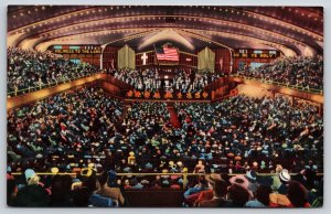 Interior~Methodist Auditorium & Largest Organ Ocean Grove NJ~Vintage Postcard
