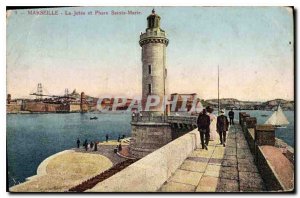 Postcard Old Marseille la Jetee and Lighthouse St. Mary
