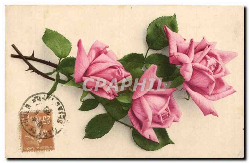 Old Postcard Fantasy Flowers